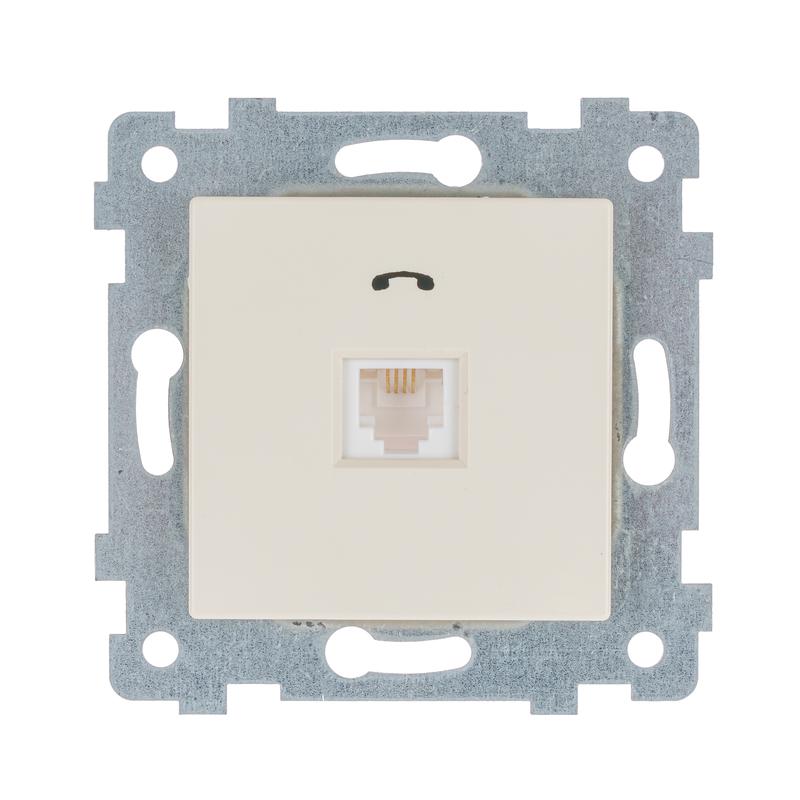 Розетка телефонная 1-м СП Аксиома РТ1-459 RJ11 механизм сл. кость Кунцево 122005