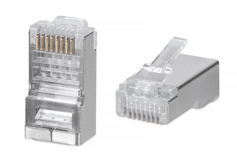 Коннектор RJ45 8P8C-SH-C6 под витую пару кат.6/7 экранир. универс. (для ож и мж кабеля) для проводников s=1.05мм по изоляции Cabeus 7245c