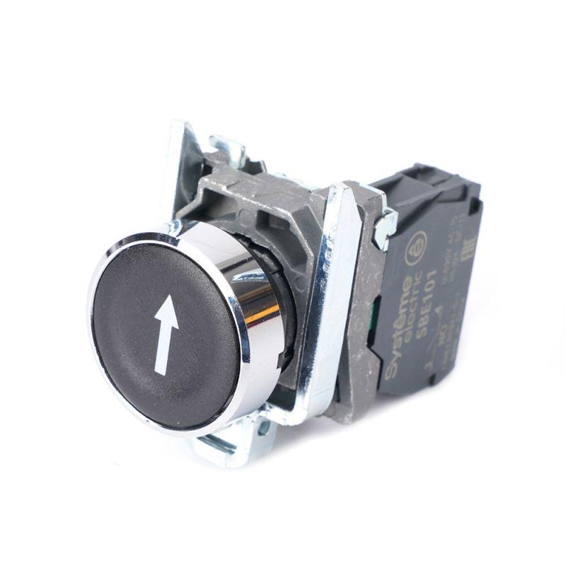 Кнопка модульная SB4 в сборе 22мм металл 1НО с марк "стрелка вниз" черн. SE SB4BA3351