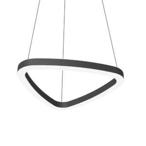 Светильник светодиодный Enso A 560х530х40 25Вт 3000К подвесной с опаловым рассеив. RAL9005 черн. матов. VARTON V1-R0-9A403-30000-2002530