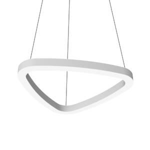 Светильник светодиодный Enso A 560х530х40 40Вт 3000К подвесной с опаловым рассеив. RAL9003 бел. матов. VARTON V1-R0-0A403-30000-2004030