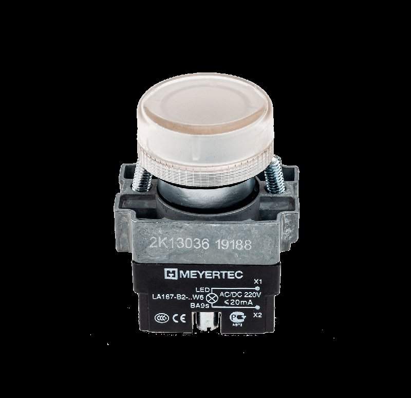 Лампа сигнальная в сборе 220В AC/DC мет. MTB2-BV631 бел. ОВЕН 43354