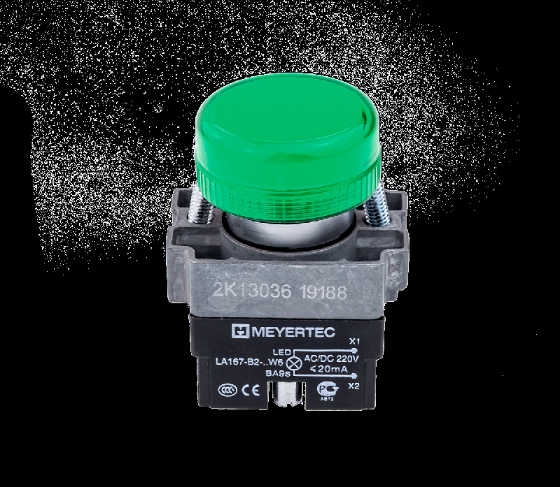 Лампа сигнальная в сборе 220В AC/DC мет. MTB2-BV633 зел. ОВЕН 43355