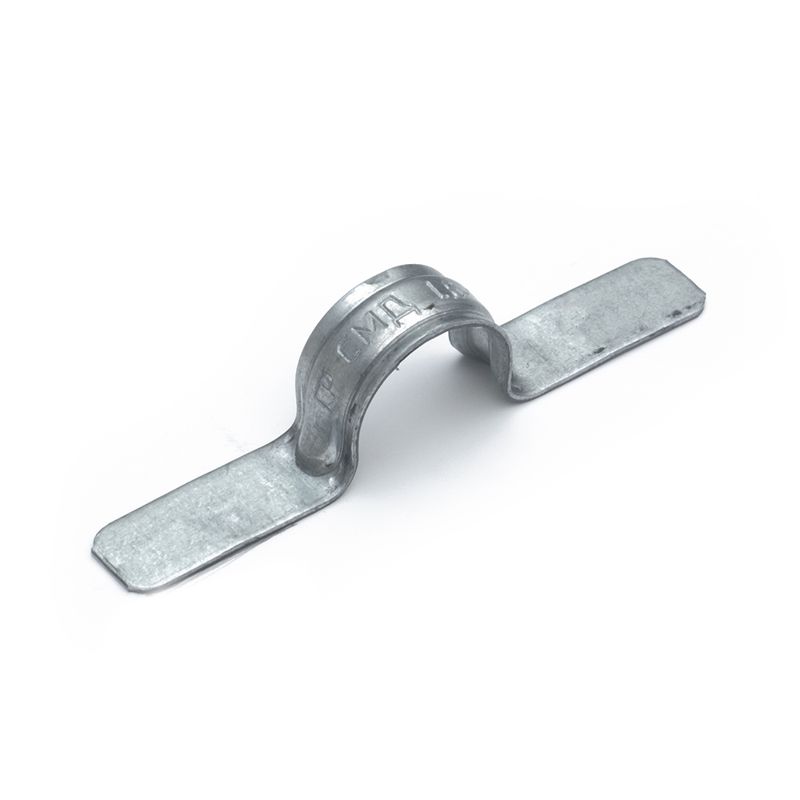 Скоба крепежная двухлапковая СМД d16-17мм метал. без отверстий (уп.100шт) Промрукав PR08.3640