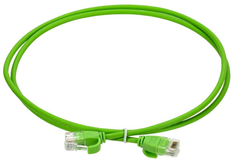 Патч-корд кат.6 UTP 5м slim колпачок язычок зел. ITK PC02-C06UL-5M-SL-WT