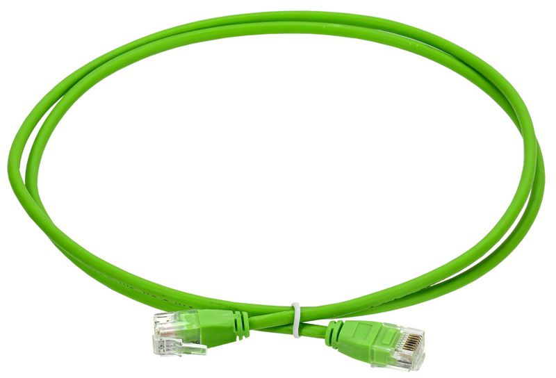Патч-корд кат.6 UTP 0.5м slim колпачок без язычка зел. ITK PC02-C06UL-D05M-SL-NT
