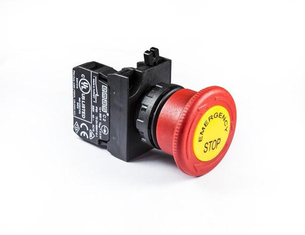 Кнопка аварийная с маркировкой Ф40мм (1НЗ) (CP) EMAS CP200EE