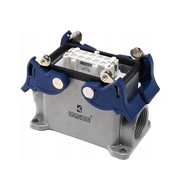 Розетка 4-фиксатора 2-боковых ввода для панели 10п 16А EMAS EBM10PD24