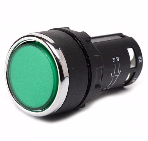 Кнопка нажимная моноблочная 22мм IP 40 1НО+1НЗ с цифрой | EMAS MB102DY1