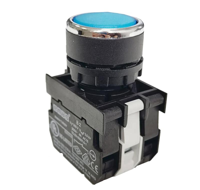 Кнопка с подсветкой-светодиод B172DМ син. EMAS B172DM