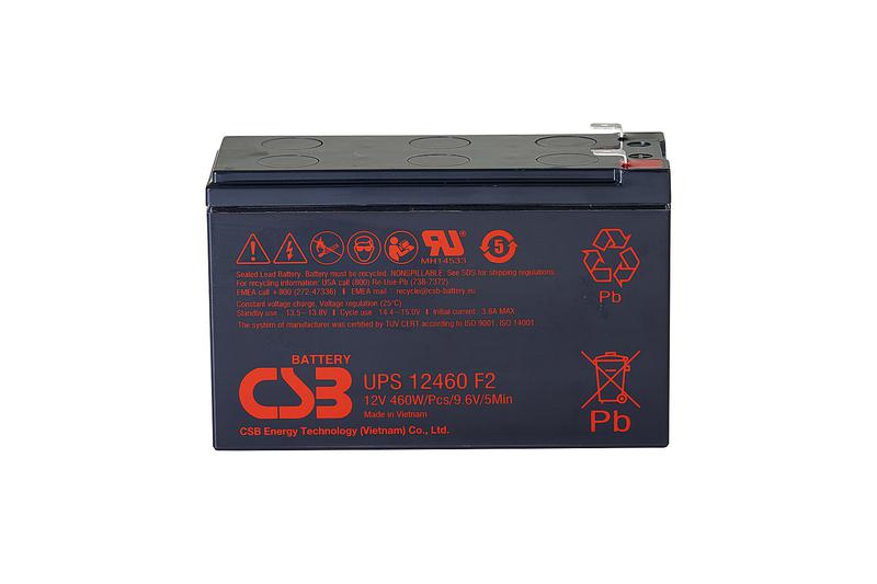 Аккумулятор 12В 9А.ч CSB UPS12460 F2 CSB