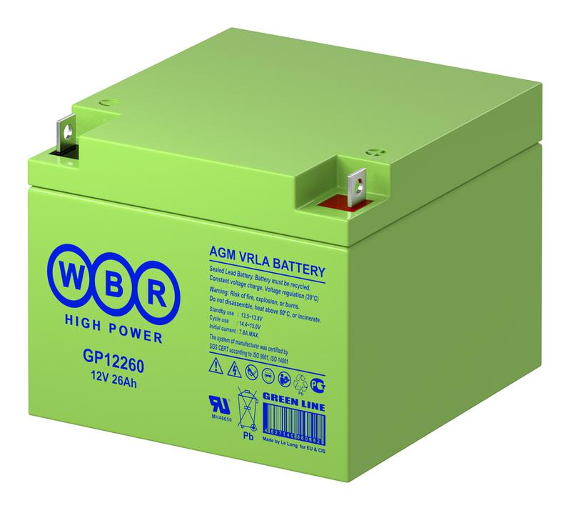 Аккумулятор 12В 26А.ч WBR GP12260 WBR