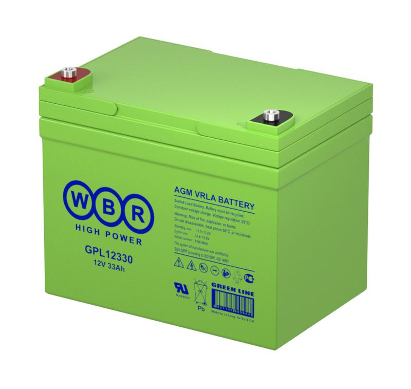 Аккумулятор 12В 34А.ч WBR GPL12330 WBR