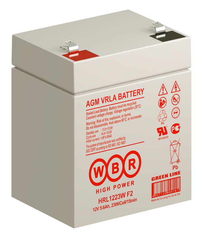 Аккумулятор 12В 5.6А.ч WBR HRL1223W F2 WBR