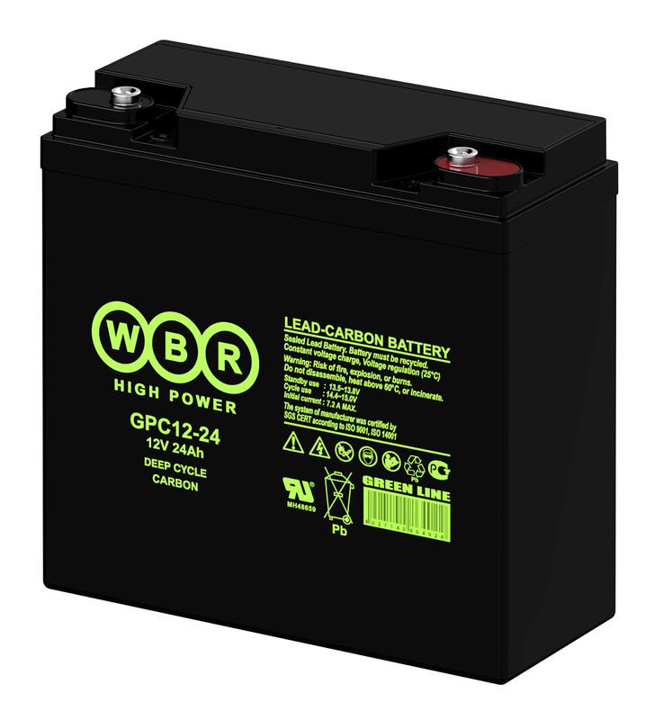 Аккумулятор тяговый 12В 24А.ч WBR GPC12-24 WBR