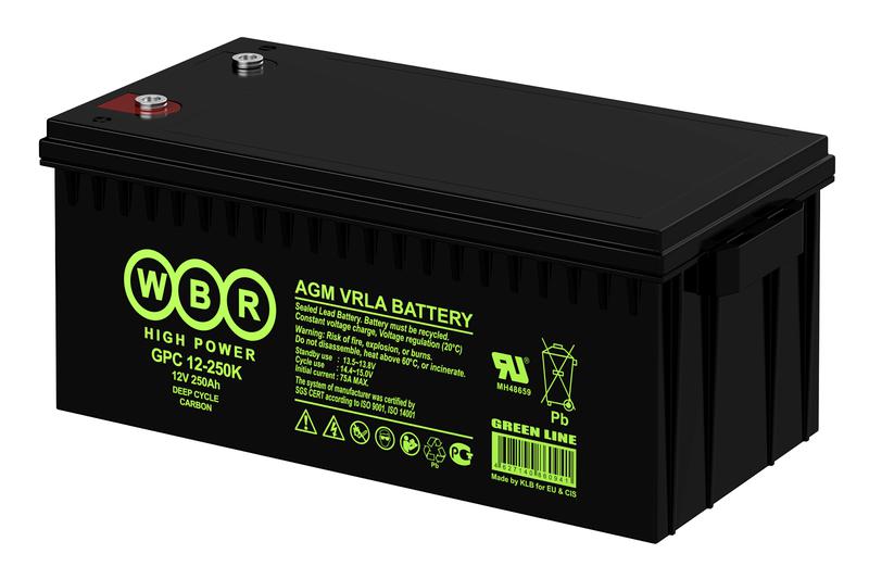 Аккумулятор тяговый 12В 250А.ч WBR GPC12-250K WBR