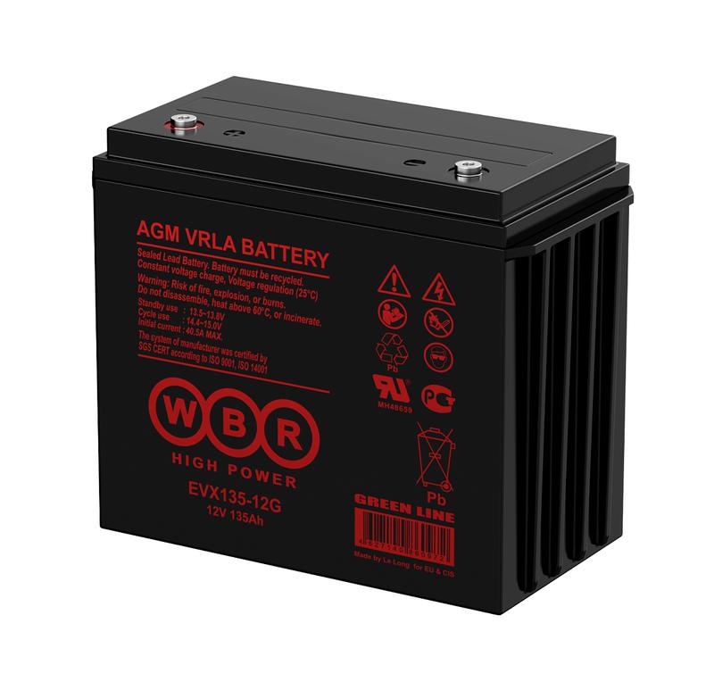 Аккумулятор тяговый 12В 135А.ч WBR EVX135-12G WBR