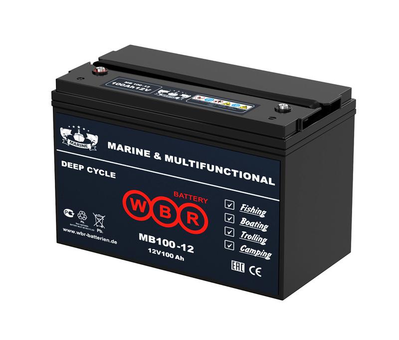 Аккумулятор тяговый лодочный 12В 100А.ч WBR MB100-12 WBR