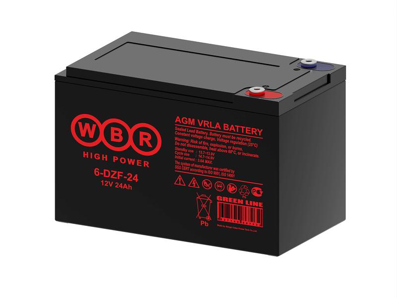 Аккумулятор тяговый 12В 24А.ч WBR 6-DZF-24 WBR