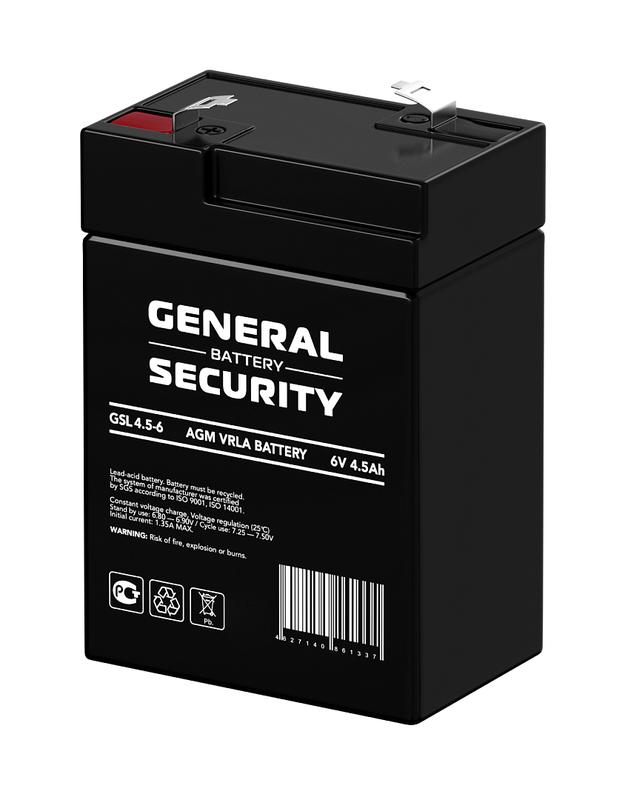 Аккумулятор 6В 4.5А.ч General Security GSL4.5-6