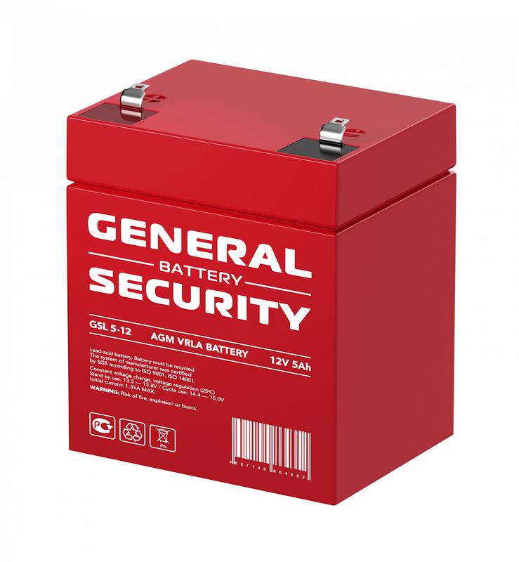 Аккумулятор 12В 5А.ч General Security GSL5-12