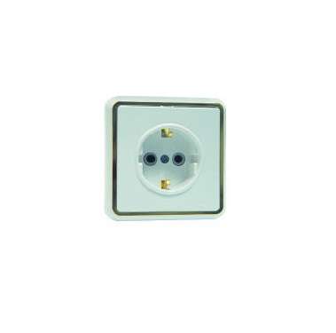 Розетка 1-м СП Бэлла РС10/16-512 с заземл. Кунцево