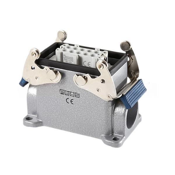 Розетка 4-фиксатора металл боковой ввод для панели 10 полюсов 16А EMAS EBM10PD17