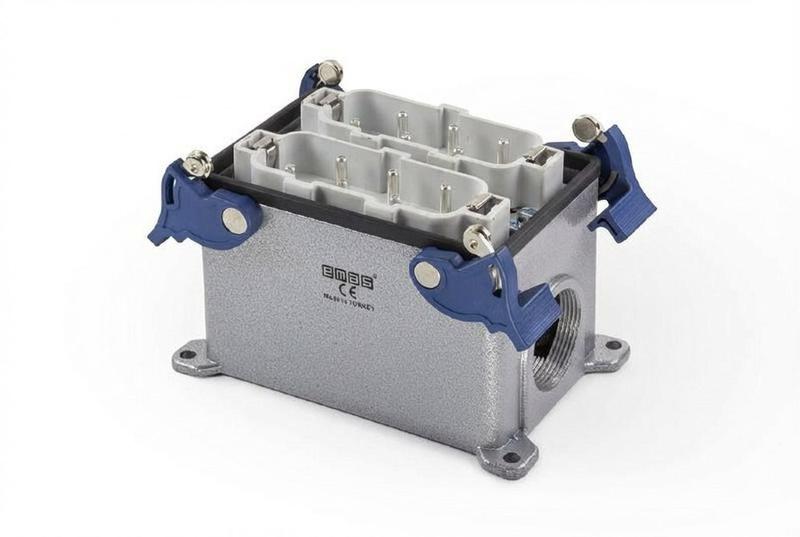 Вилка 4-фиксатора боковой ввод 12 полюсов 35А EMAS EBM612FD14