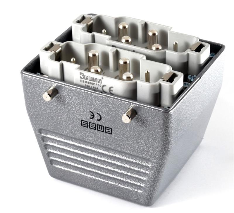 Вилка верхнийй ввод 12 полюсов 2х(4х80А+2х16А) EMAS EBM812FU30