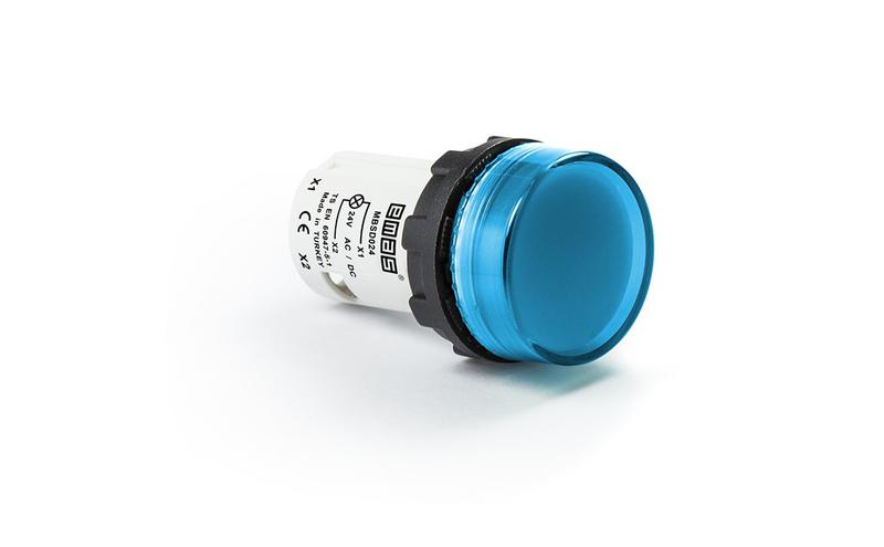 Арматура сигнальная моноблочная 24В син. EMAS MBSD024M