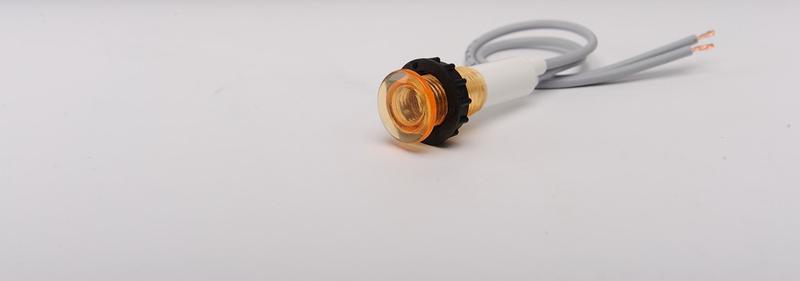 Арматура сигнальная 10мм с силиконовым проводом 12В желт. EMAS S100LS1