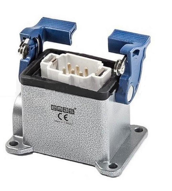 Вилка 6 полюсов в корпусе 16А боковой ввод EMAS EBM06FD12