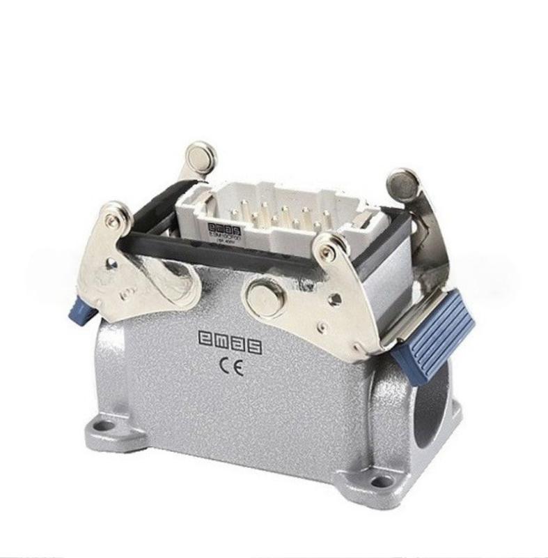 Вилка 4-фиксатора 2-боковых ввода для панели 10 полюсов 16А EMAS EBM10FD27