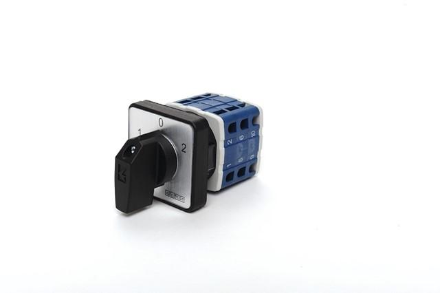 Переключатель управления двигателем трехфазный (1-0-2) 10А EMAS PSA010MS334S