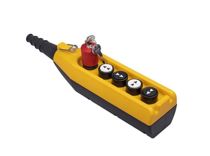 Пульт управления 2х скоростной с аварийной кнопкой с ключом CP EMAS PV5EA30B44