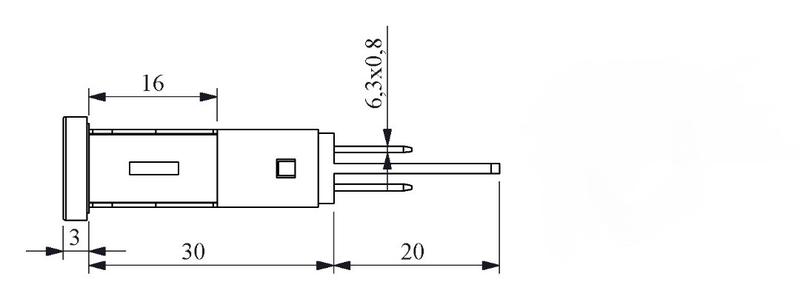 Арматура сигнальная 14мм с лампой 220В красн. EMAS S145NK