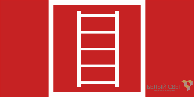 Знак безопасности BL-2915B.F03 "Пожарная лестница" Белый свет a19902