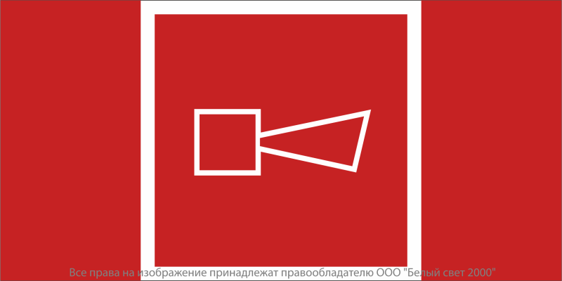 Знак безопасности BL-4020.F11 "Звуковой оповещатель пожарной тревоги" Белый свет a20285