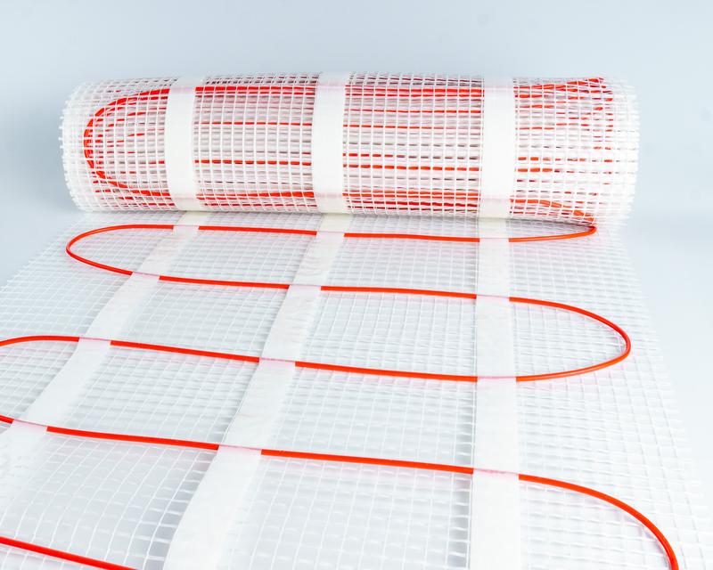 Комплект "Теплый пол" (мат) двухжил. 150Вт/кв.м 187Вт обогрев 1.25кв.м Ш=0.5м ExthermMat 150-187-1.25