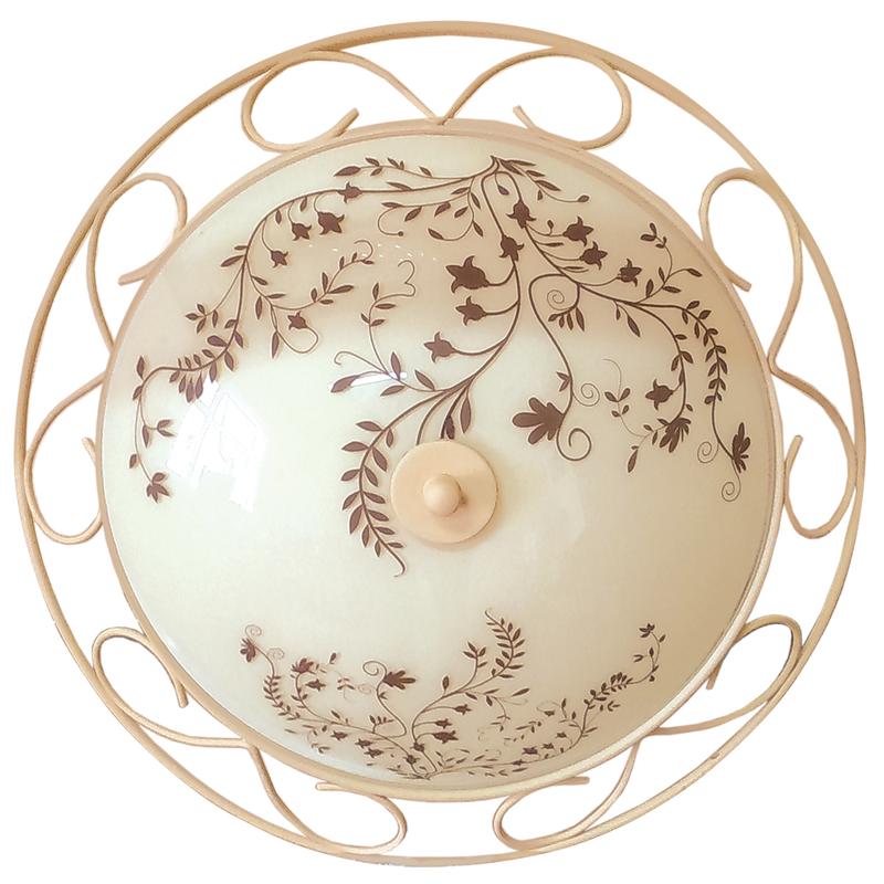 Светильник "Романтика" 500 НПБ 01-3х60-161 корпус "Орнамент" беж. ИУ матов. шампань Элетех 1005205863