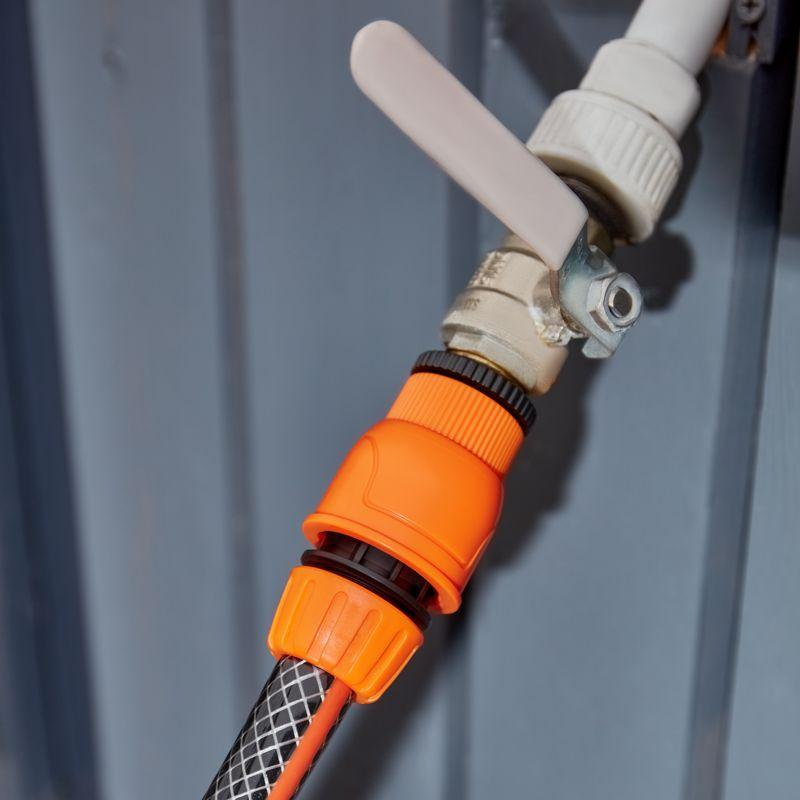 Коннектор для шланга быстросъемный с автостопом 1/2дюйма ЧЕТЫРЕ СЕЗОНА 62-0218