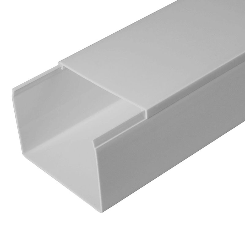 Кабель-канал 80х60 L2000 с двойн. замком RAL 7035 сер. Промрукав PR03.0080