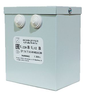 Трансформатор ОСО В-0.25 УХЛ2 220/12. IP54 Электротехник ET014050