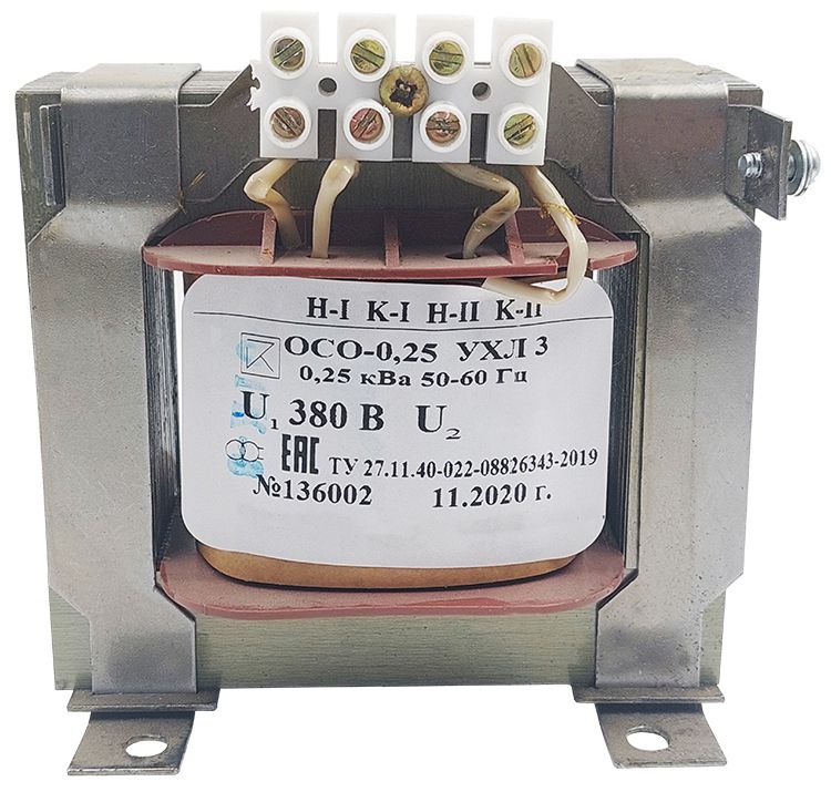 Трансформатор ОСО-0.25 УХЛ3 380/110. IP00 Электротехник ET004189