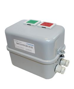 Пускатель электромагнитный ПМ12-025160 У3 В 25А 380В/50Гц 1НО IP40 нереверсивный без реле в корпусе с кнопками ПУСК + СТОП Электротехник ET000228