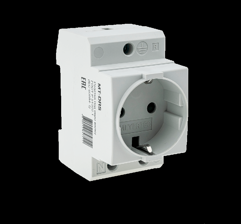 Розетка на DIN-рейку с заземлением 16А 250В MT-DRS ОВЕН 87424