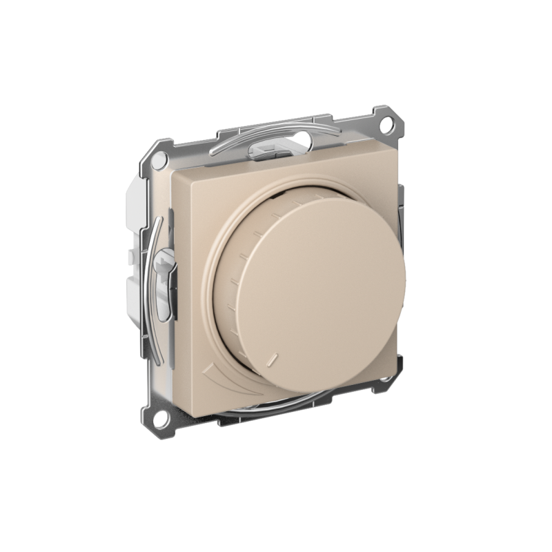 Светорегулятор поворотно-нажимной AtlasDesign (диммер) LED RC 400Вт мех. песочн. SE ATN001223