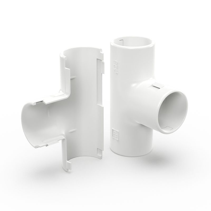 Тройник разборный d25мм бел. Промрукав PR.07325б