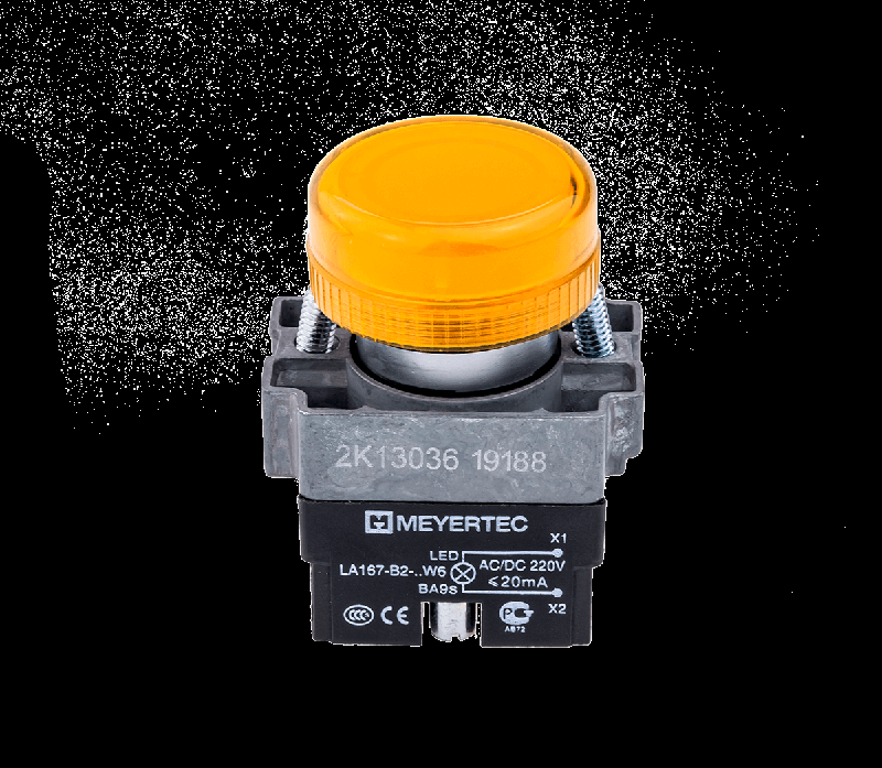 Лампа сигнальная в сборе 220В AC/DC мет. MTB2-BV635 желт. ОВЕН 43357