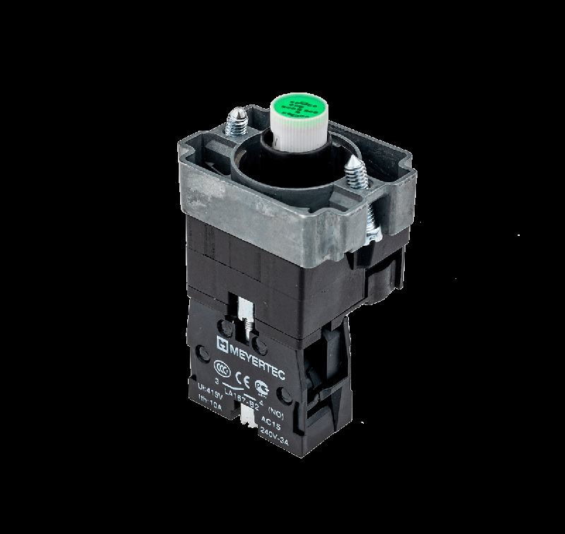 Основание с модулем подсветки 1NO блок-контакт 220В AC/DC мет. MTB2-BW633 зел. ОВЕН 43296